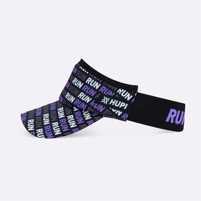 Viseira HUPI Run Loop Preto e Roxo