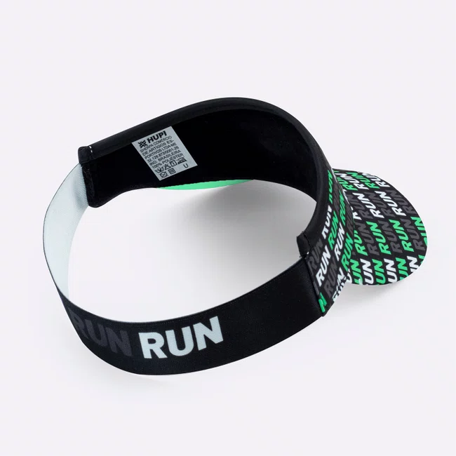 Viseira HUPI Run Loop Preto e Verde