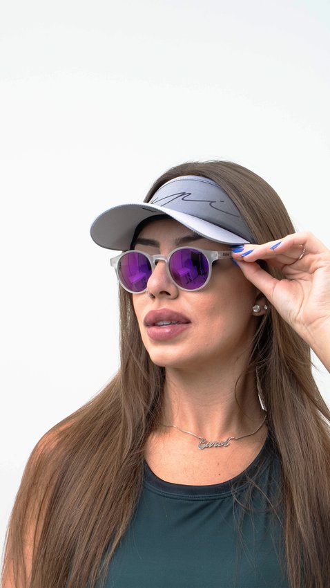 Viseira para Corrida HUPI Colors Cinza