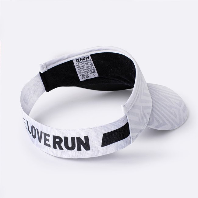 Viseira Para Corrida HUPI Live Love Run Branca