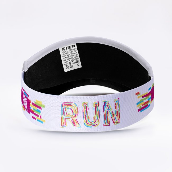 Viseira Para Corrida HUPI Run Colors Branca