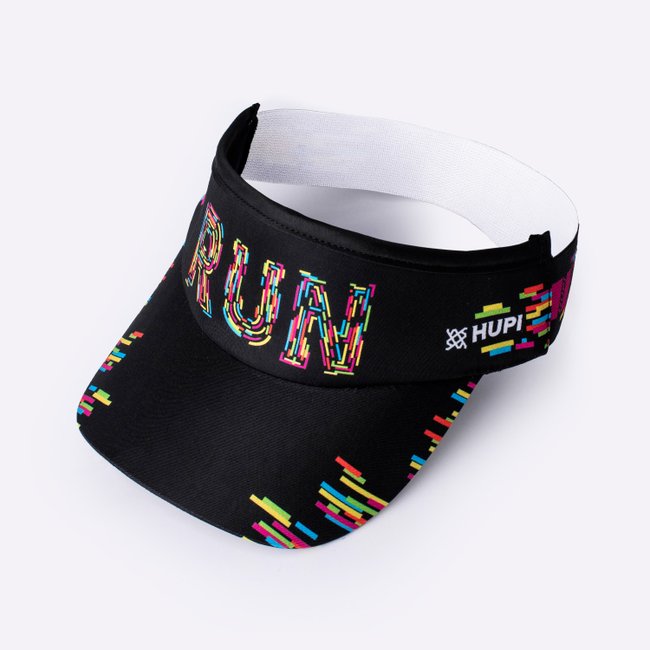 Viseira Para Corrida HUPI Run Colors Preta