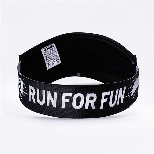 Viseira Para Corrida HUPI Run For Fun Preta