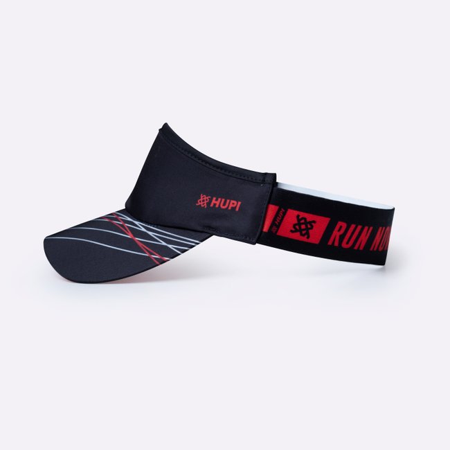 Viseira para Corrida HUPI Run Lines Preto