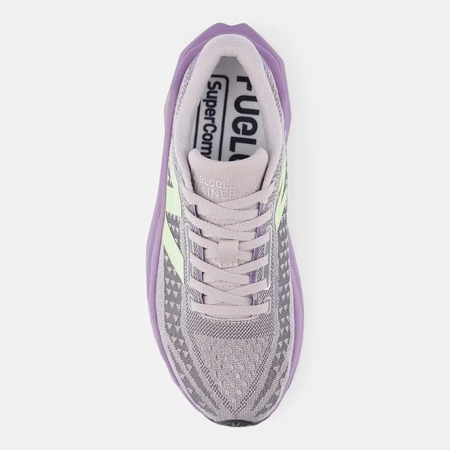 Tênis New Balance FuelCell SuperComp Trainer v3 Feminino Cinza e Roxo
