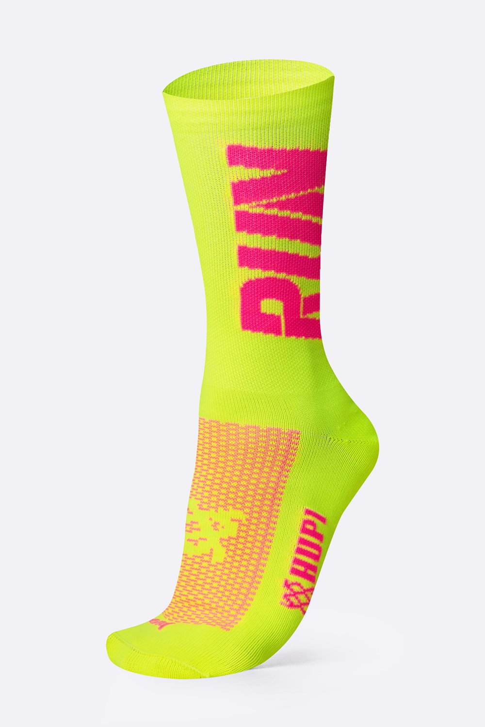 Meia de Corrida HUPI Run Amarelo Neon/Rosa Meia de Corrida HUPI Run Amarelo Neon/Rosa