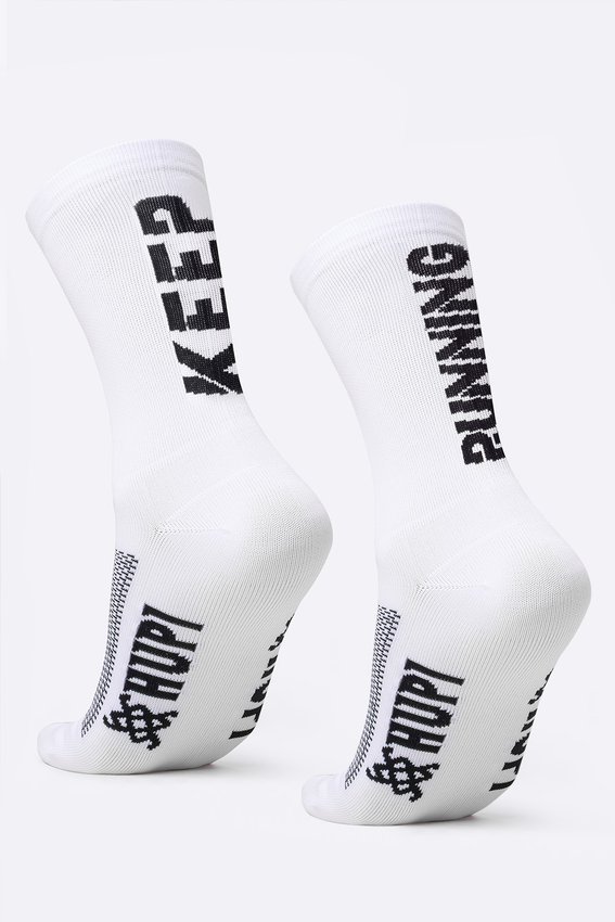 Meia HUPI Keep Running Branco Meia HUPI Keep Running Branco