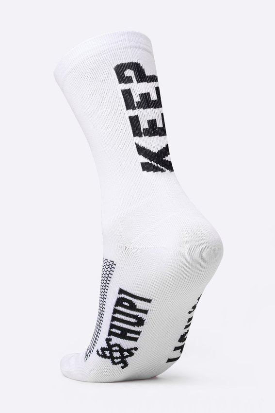 Meia HUPI Keep Running Branco Meia HUPI Keep Running Branco