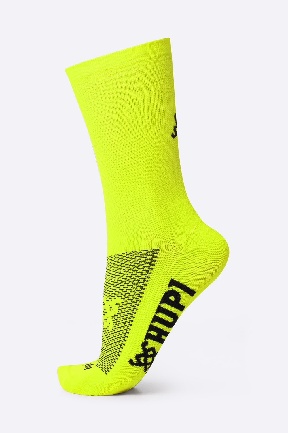 Meia HUPI Lisa Amarelo Neon - Tamanho Plus 42-46 Meia HUPI Lisa Amarelo Neon - Tamanho Plus 42-46