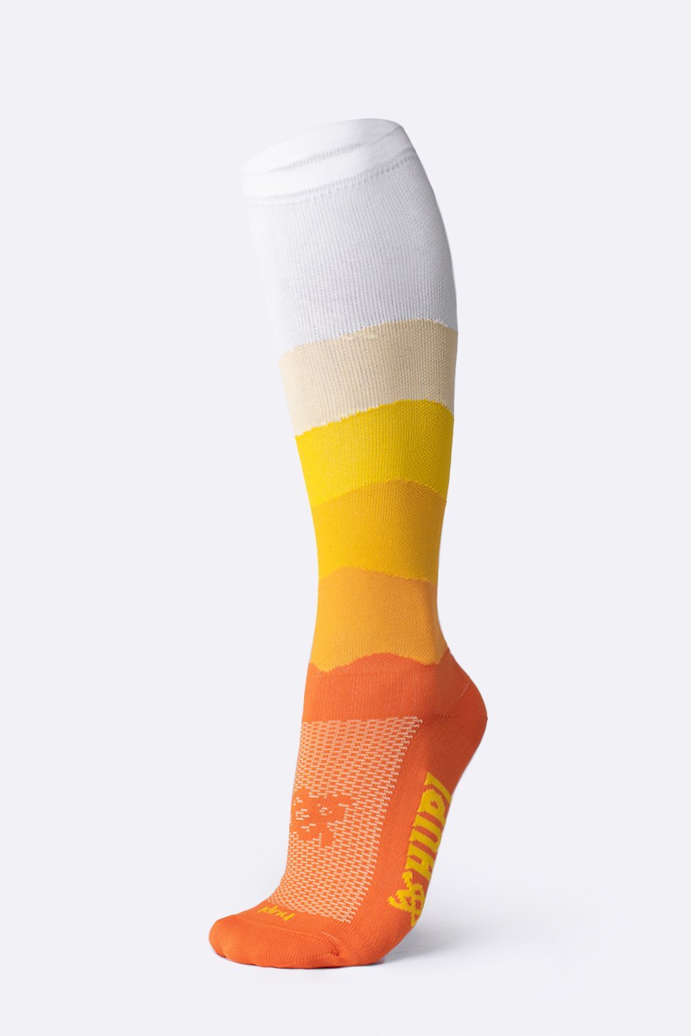 Meia HUPI Longa Colors Amarelo e Laranja Meia HUPI Longa Colors Amarelo e Laranja