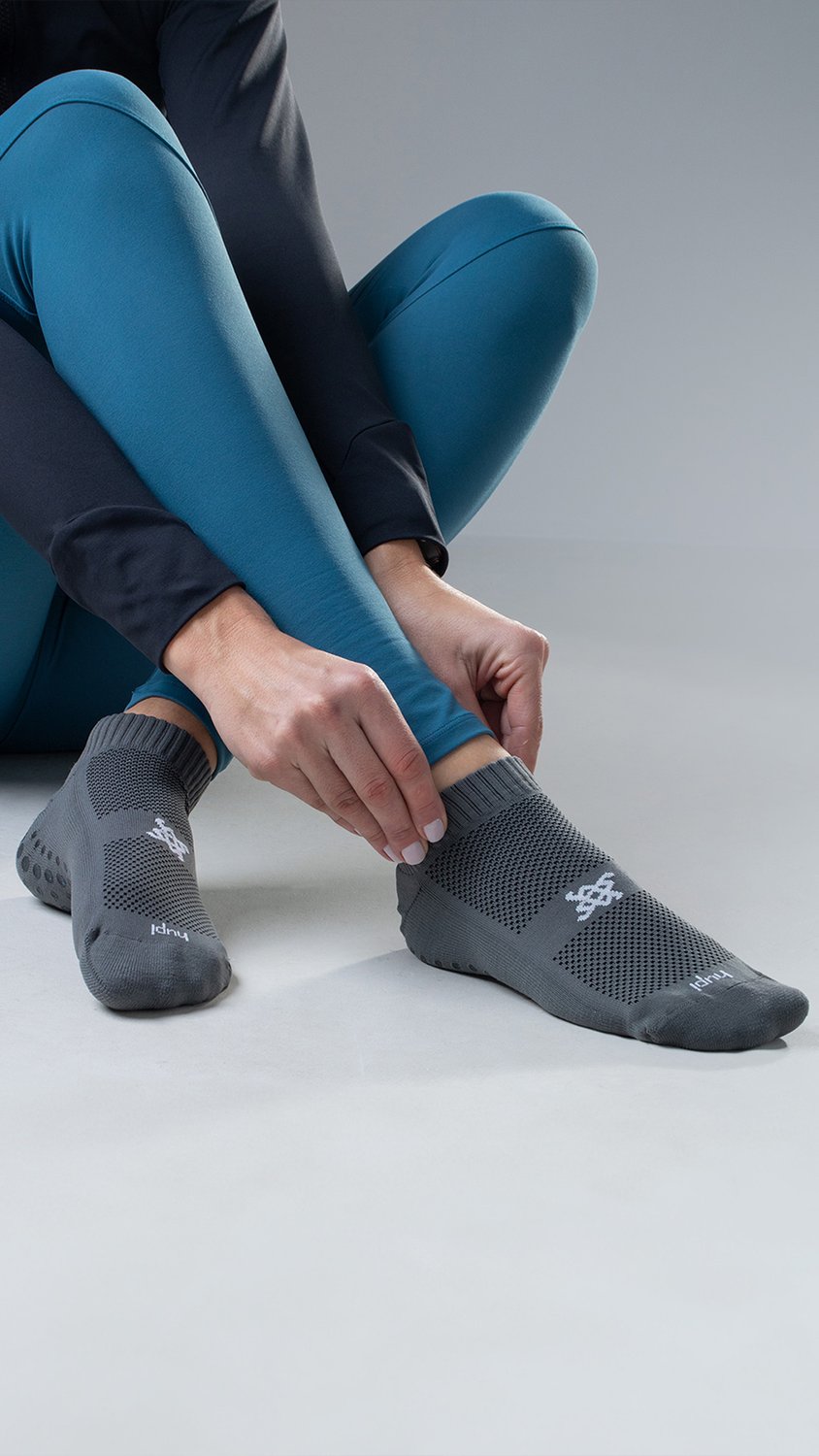 Meia HUPI Pilates Cinza Meia HUPI Pilates Cinza