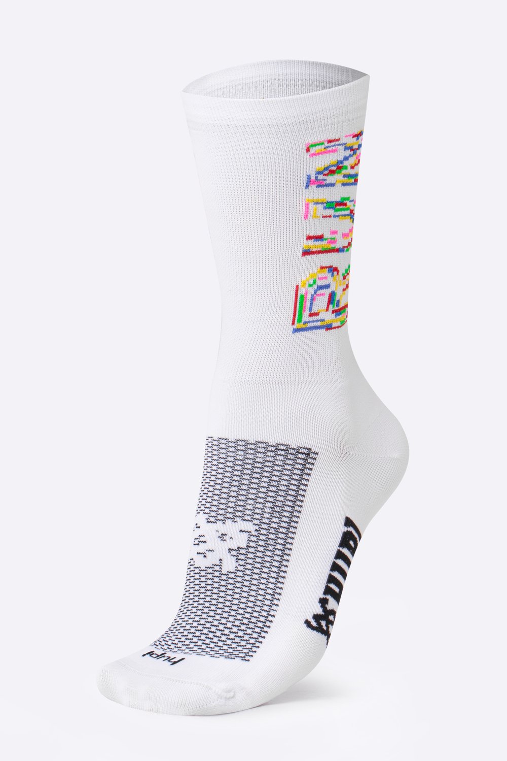 Meia HUPI Run Colors Branca - LT para pés menores 34-38