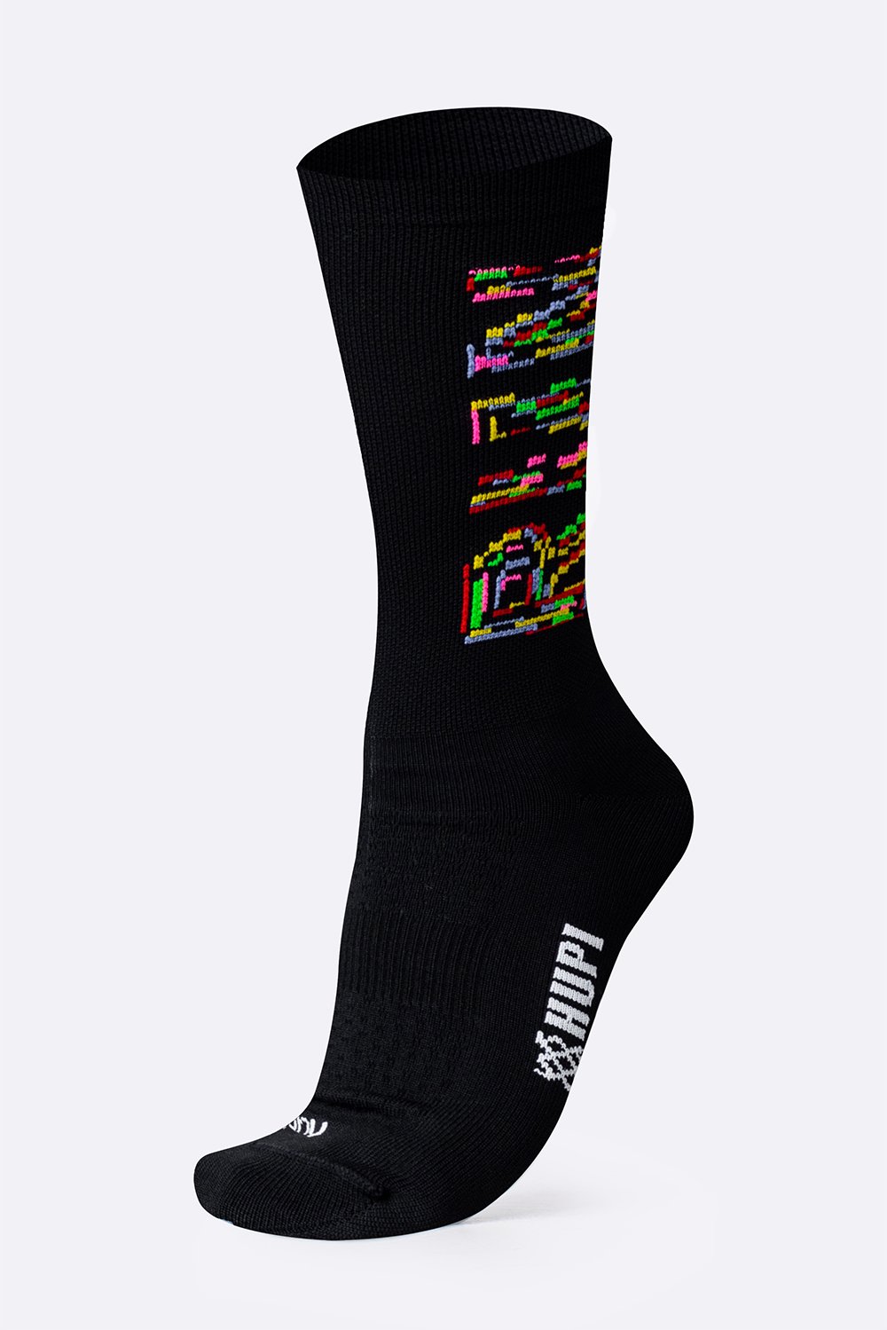 Meia HUPI Run Colors Preto LT- Para Pés Menores