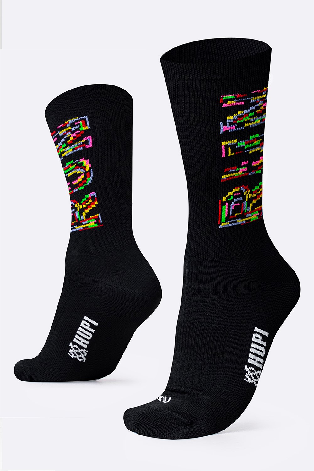 Meia HUPI Run Colors Preto LT- Para Pés Menores