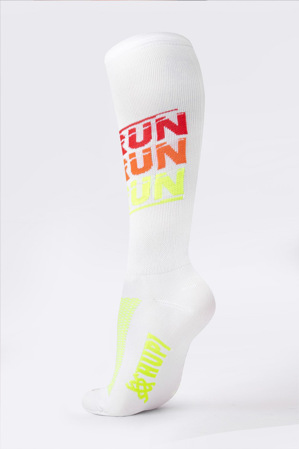 Meia HUPI Run Run Run Branca Longa Meia HUPI Run Run Run Branca Longa
