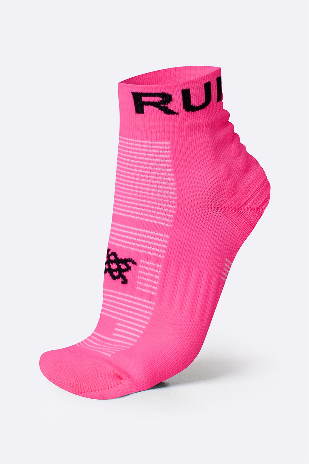 Meia Curta para Corrida HUPI Running Pro Run Rosa Neon LT Meia Curta para Corrida HUPI Running Pro Run Rosa Neon LT
