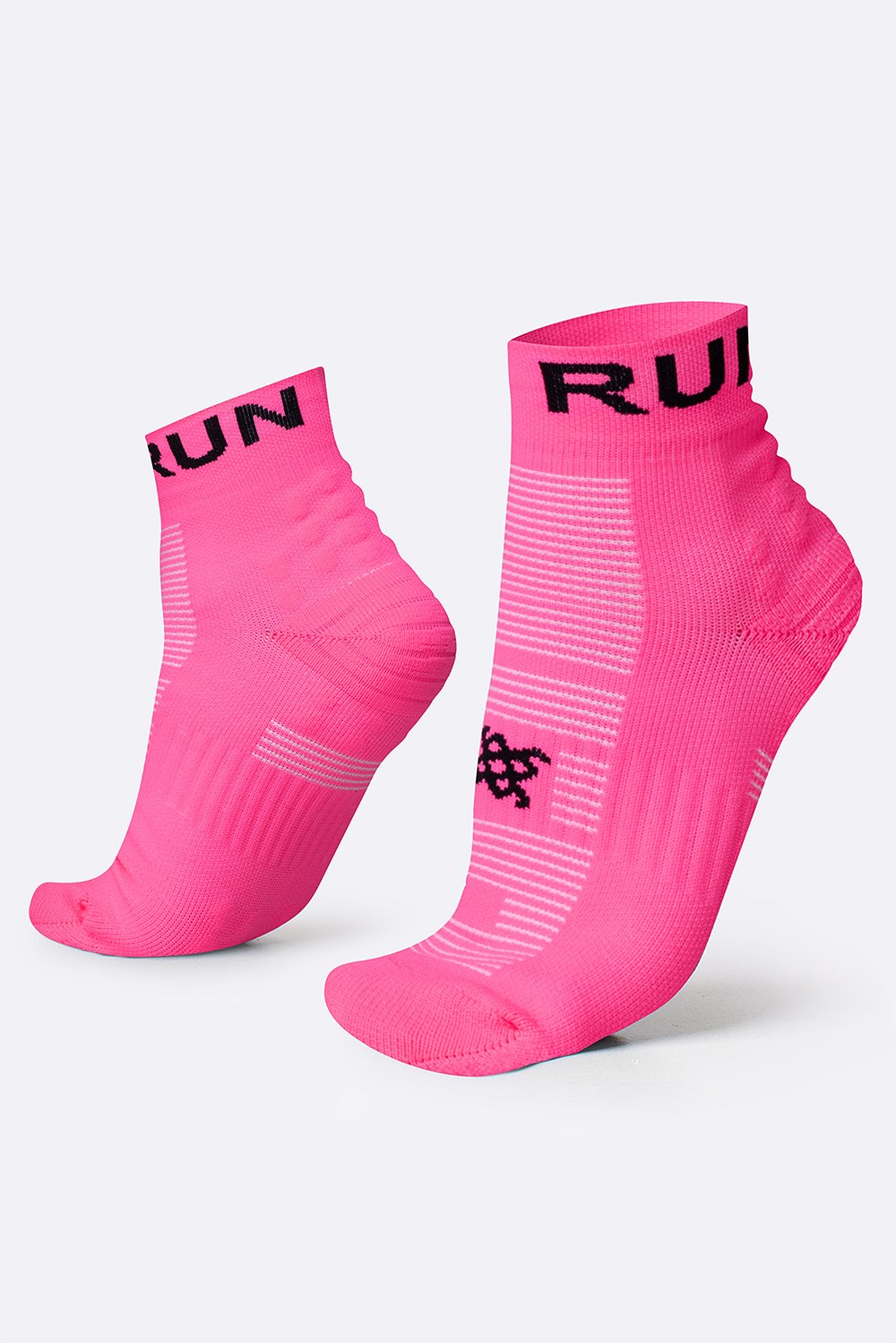 Meia Curta para Corrida HUPI Running Pro Run Rosa Neon LT Meia Curta para Corrida HUPI Running Pro Run Rosa Neon LT