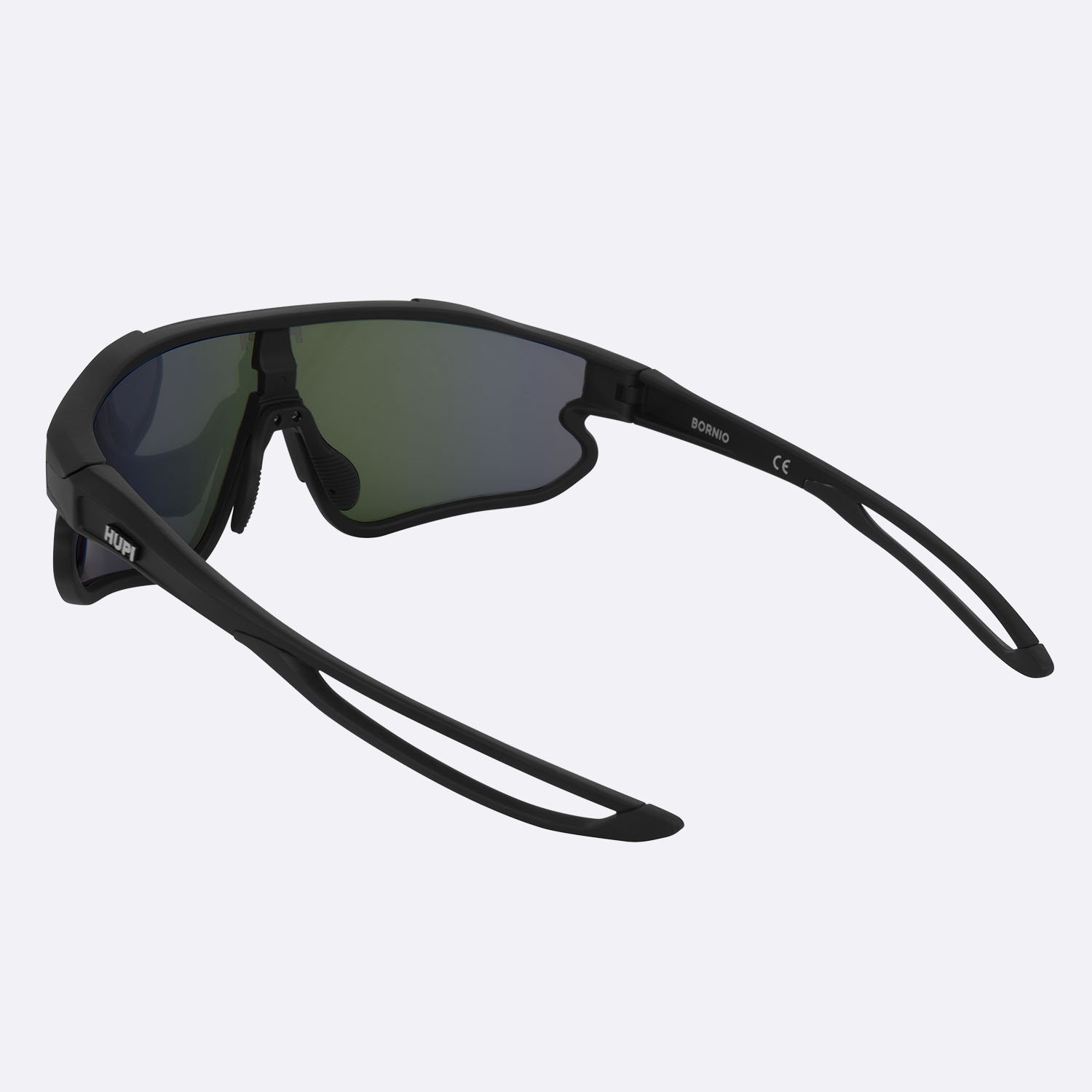 Óculos de Sol HUPI Bornio Preto - Lente Roxo Espelhado Óculos de Sol HUPI Bornio Preto - Lente Roxo Espelhado