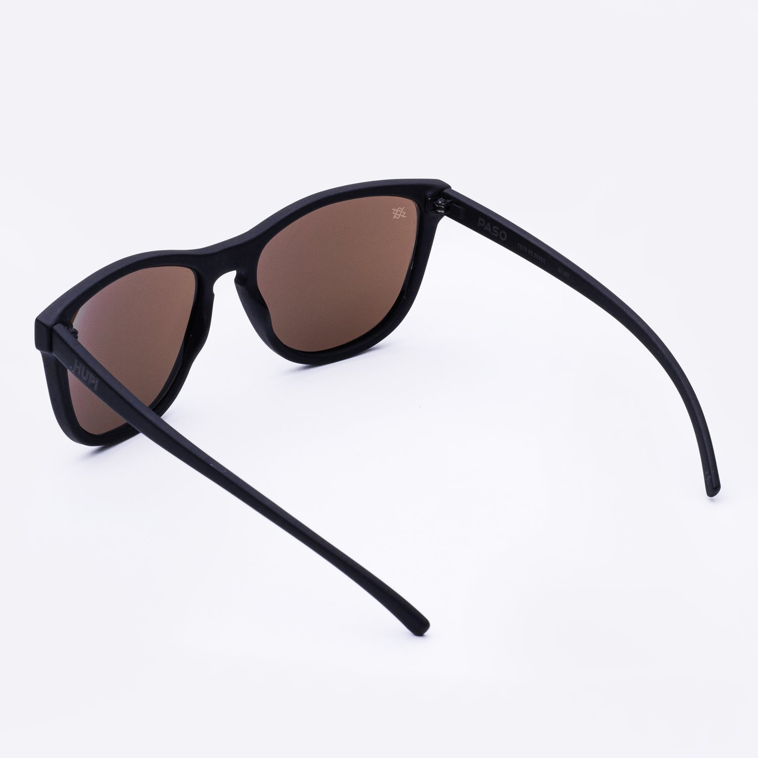 Óculos de Sol HUPI Paso Preto Fosco Lente Dourado Óculos de Sol HUPI Paso Preto Fosco Lente Dourado