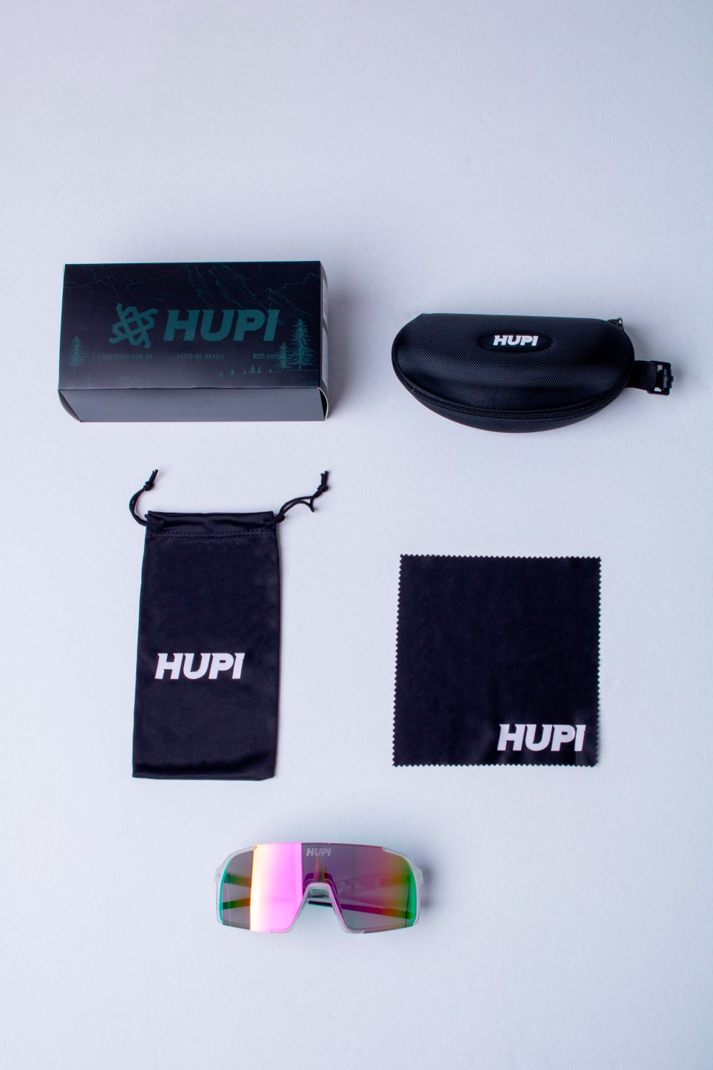 Oculos HUPI Andez Cristal - Lente Rosa Espelhado Oculos HUPI Andez Cristal - Lente Rosa Espelhado