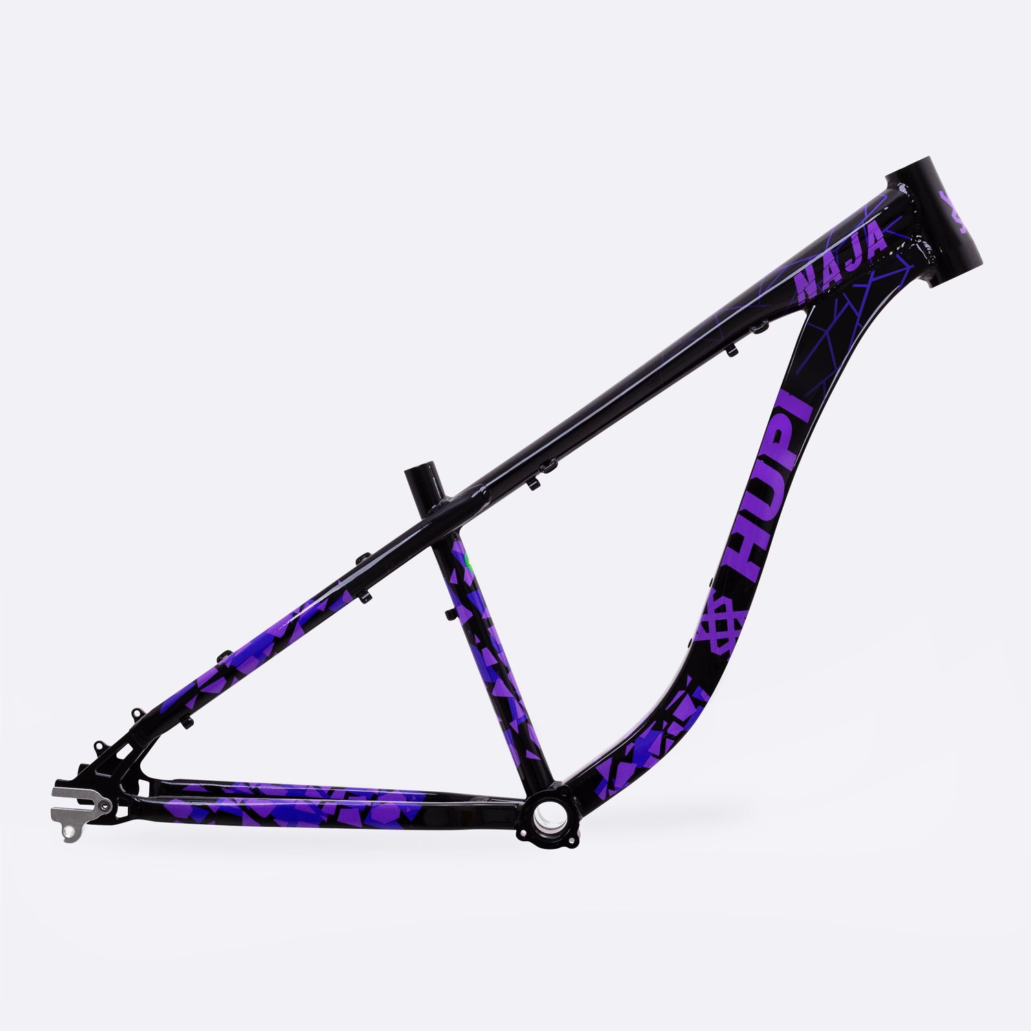 Quadro HUPI Naja V9 Preto/Roxo - Gancheira Horizontal Quadro HUPI Naja V9 Preto/Roxo - Gancheira Horizontal
