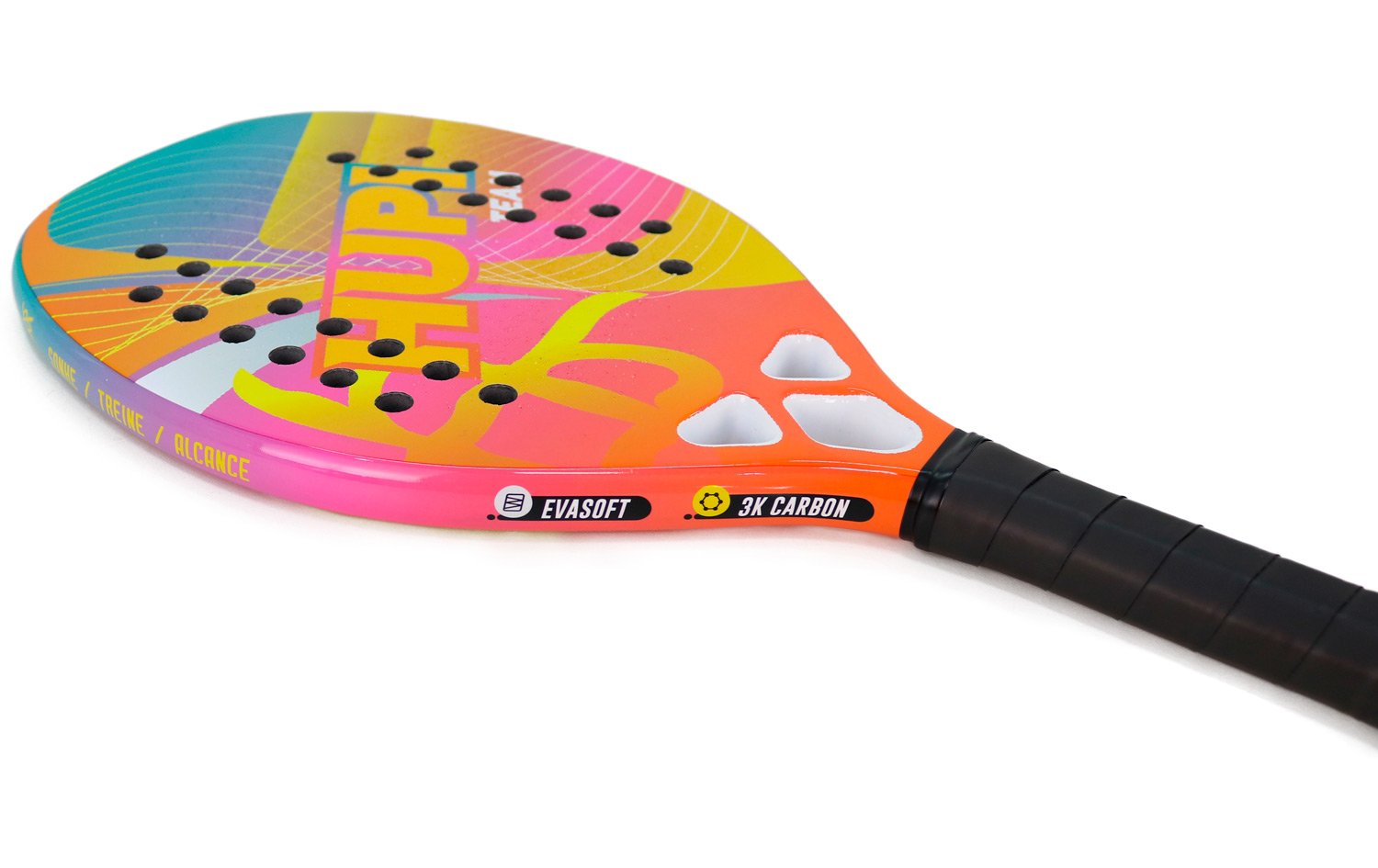 Raquete Beach Tennis HUPI Carbono 3k Team Raquete Beach Tennis HUPI Carbono 3k Team