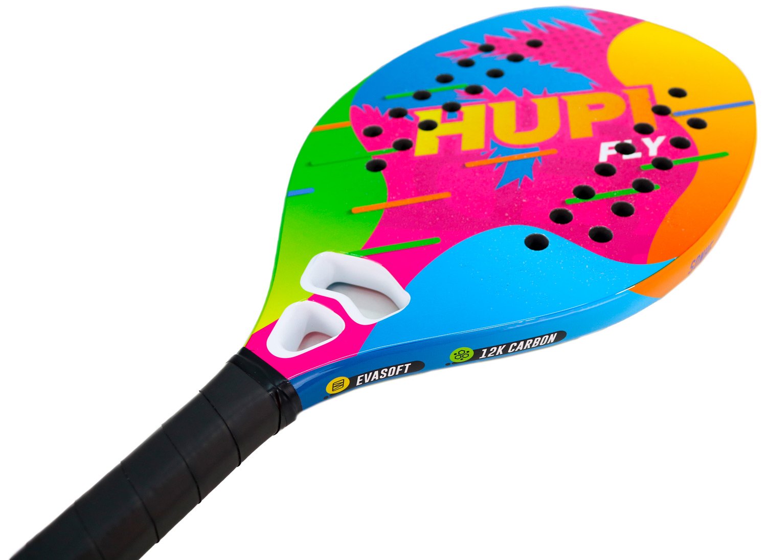 Raquete Beach Tennis HUPI Fly Carbon 12K Raquete Beach Tennis HUPI Fly Carbon 12K