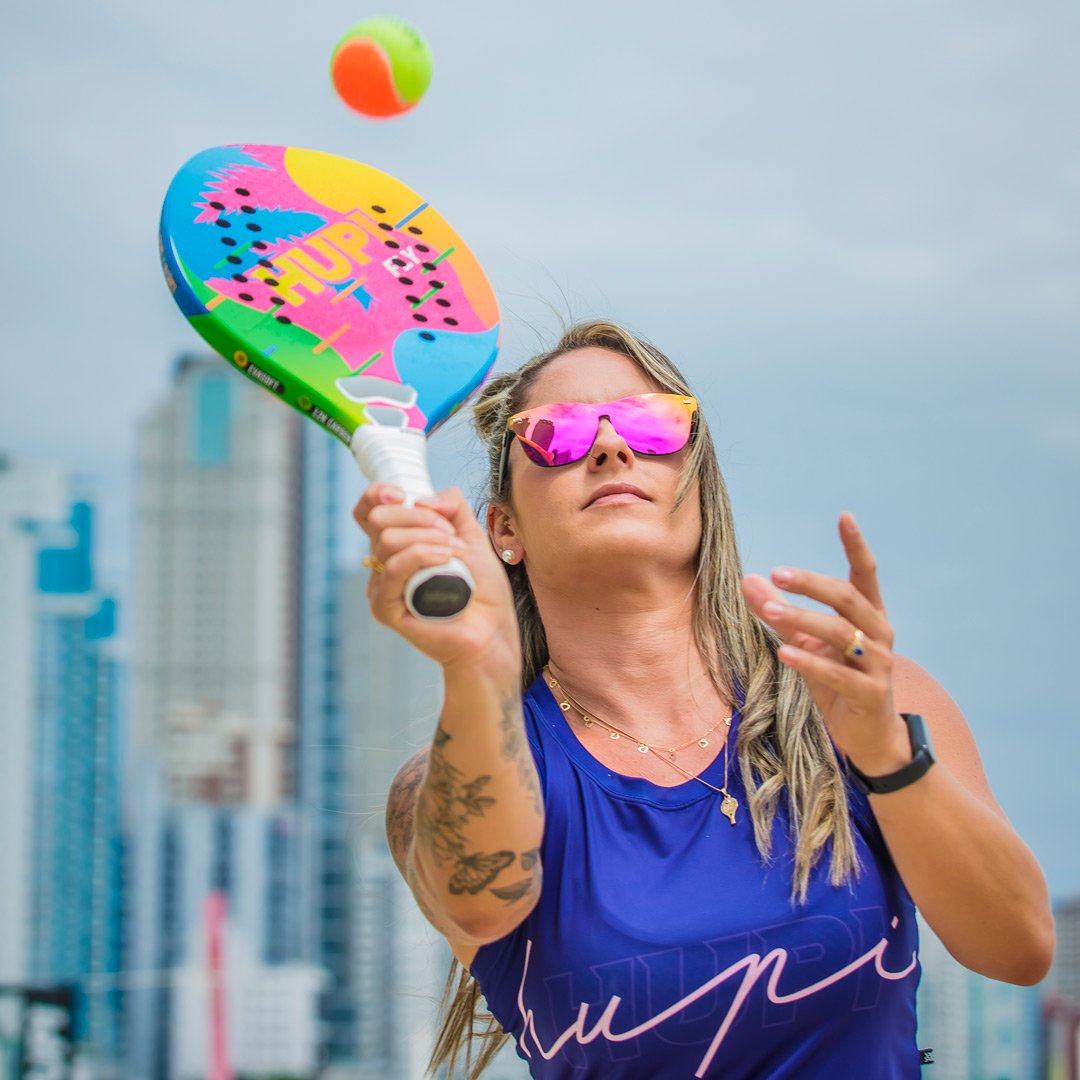 Raquete Beach Tennis HUPI Fly Carbon 12K Raquete Beach Tennis HUPI Fly Carbon 12K