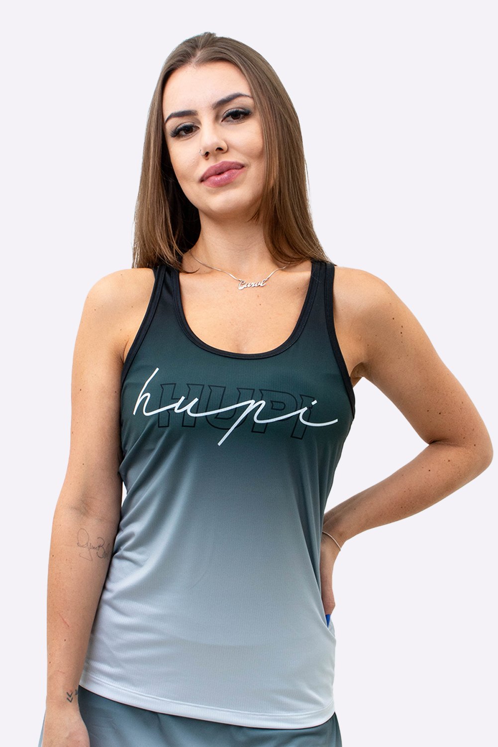 Regata Feminina HUPI Colors Cinza Regata Feminina HUPI Colors Cinza