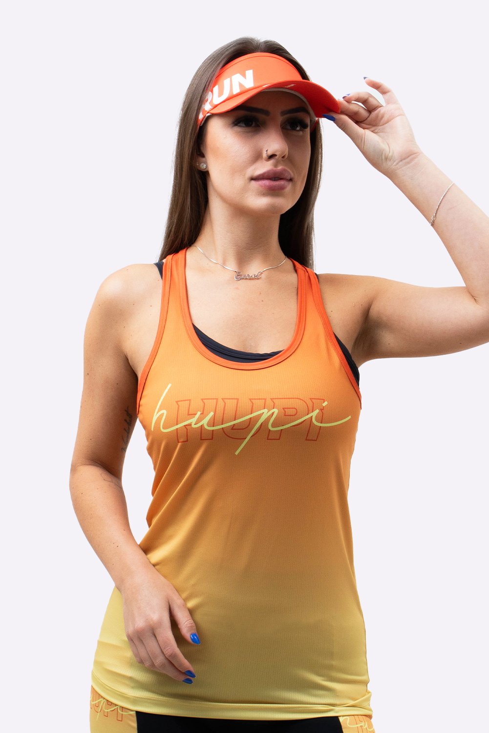 Regata Feminina HUPI Colors Laranja Regata Feminina HUPI Colors Laranja