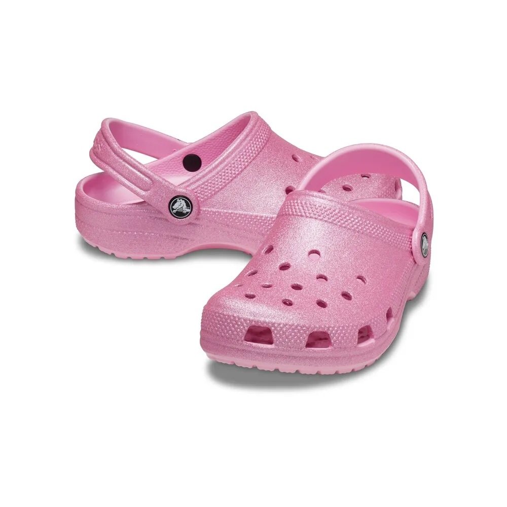 Sandália Crocs Classic Glitter Clog Rosa Feminino Sandália Crocs Classic Glitter Clog Rosa Feminino