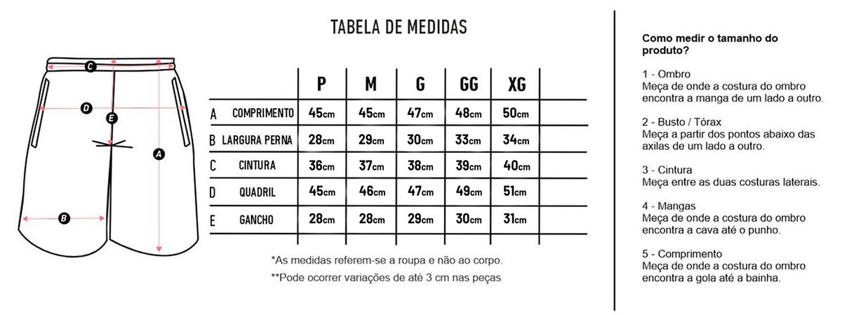 Bermuda HUPI Ace Masculina Preto Bermuda HUPI Ace Masculina Preto