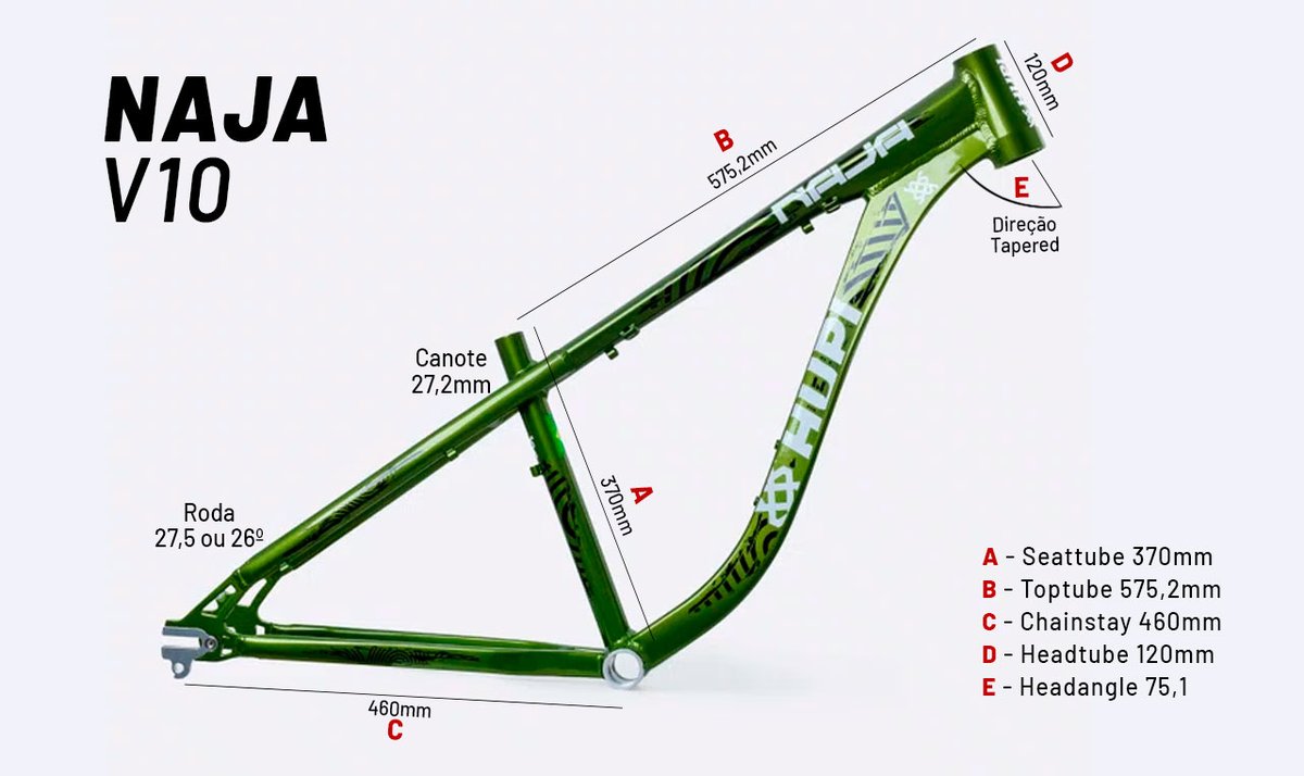 Quadro HUPI Naja V10 Verde Gancheira Horizontal