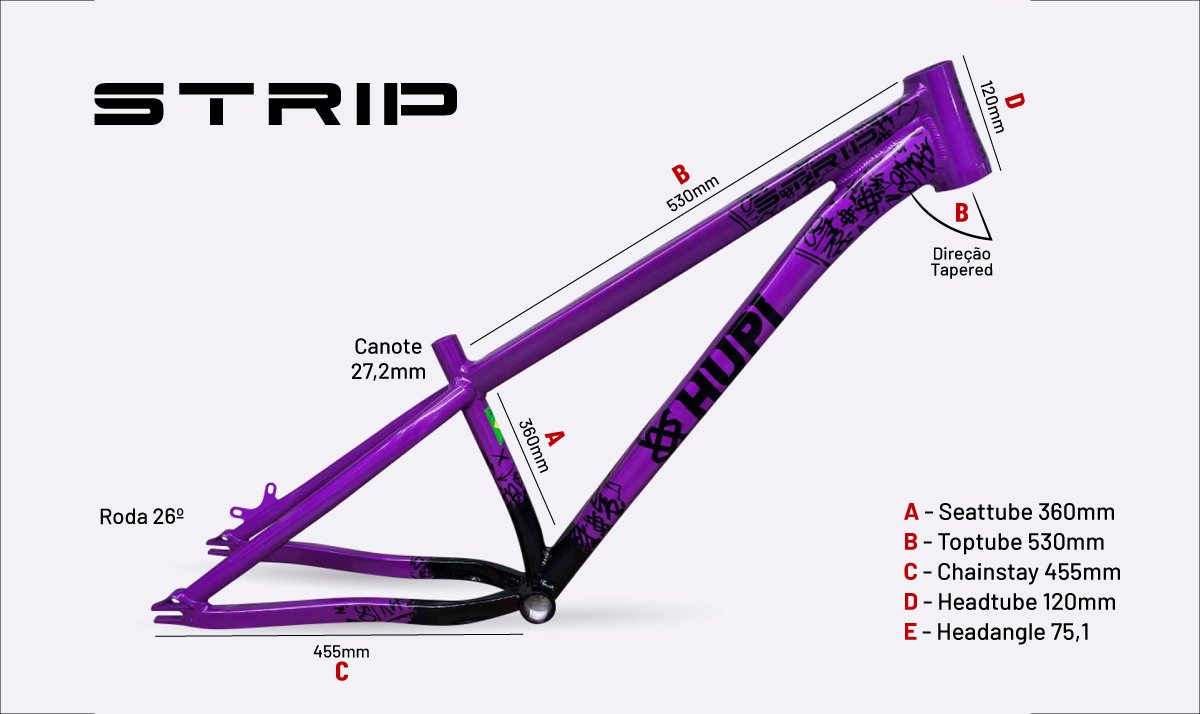 Quadro HUPI Strip Roxo Horizontal
