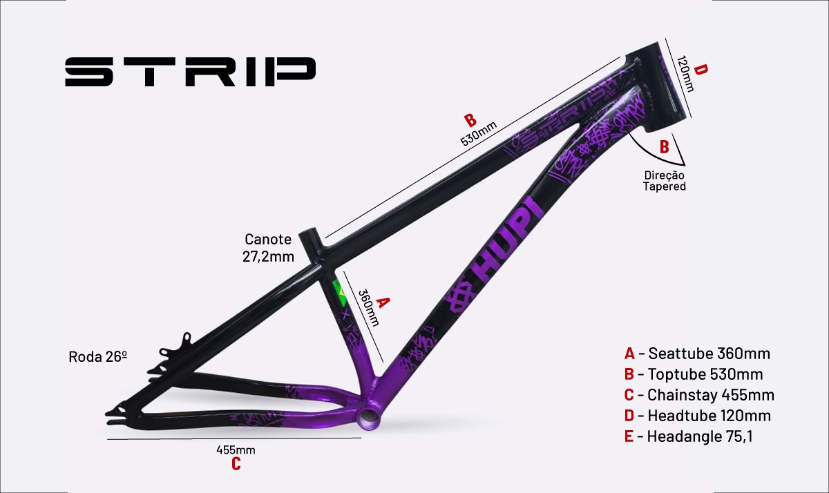 Quadro HUPI Strip Preto e Roxo Horizontal