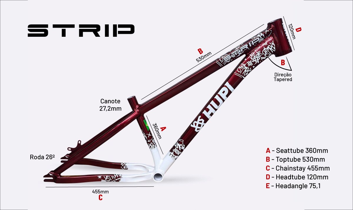 Quadro HUPI Strip Cereja Horizontal