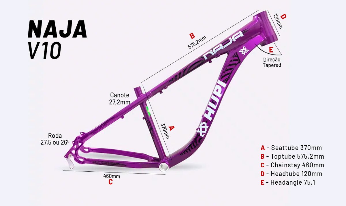 Quadro HUPI Naja V10 Roxo Gancheira Vertical