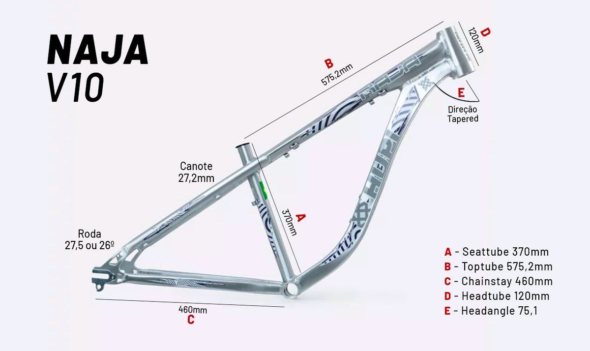Quadro HUPI Naja V10 Prata Gancheira Horizontal