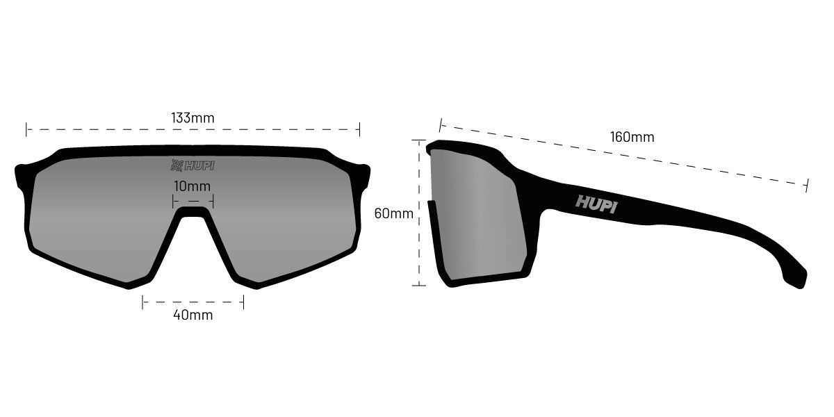 Óculos de Sol HUPI Edge Cinza Lente Prata Espelhado