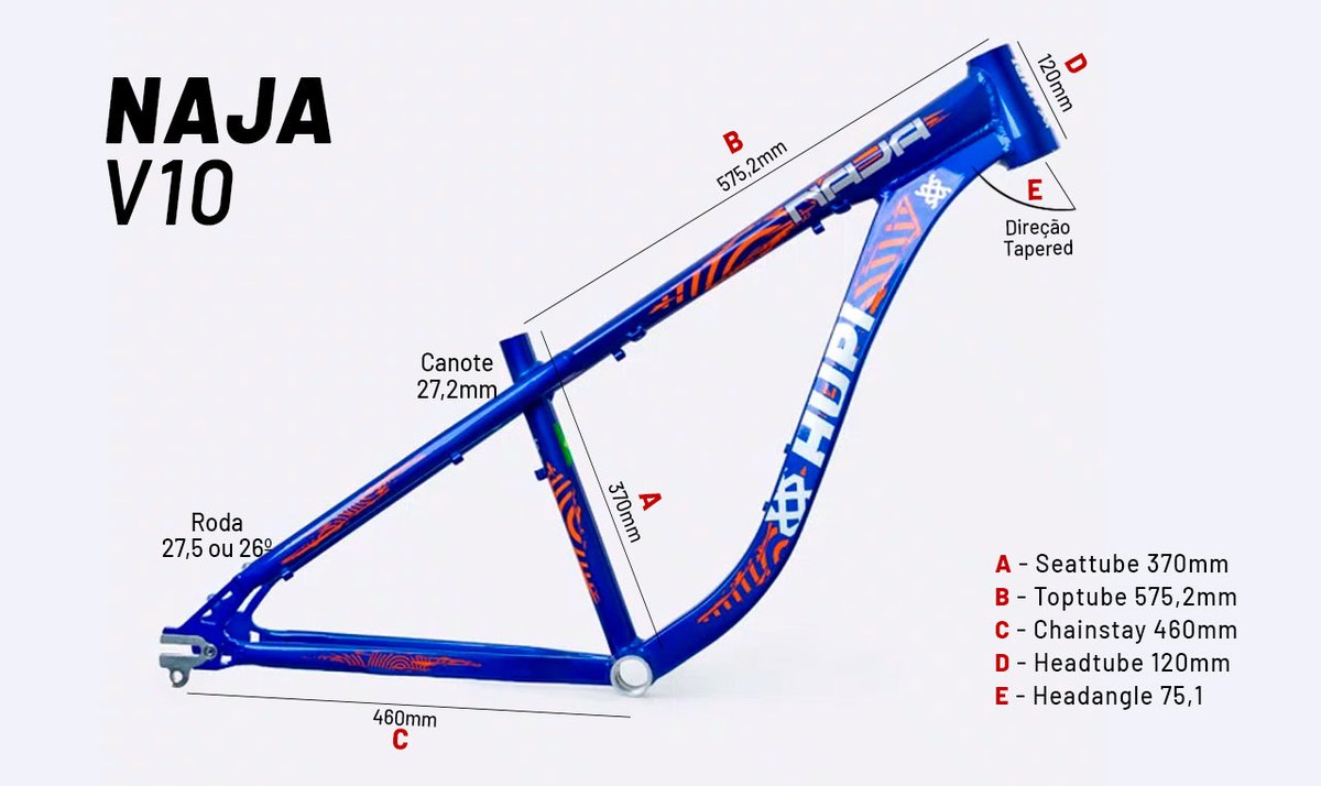 Quadro HUPI Naja V10 Azul Gancheira Horizontal