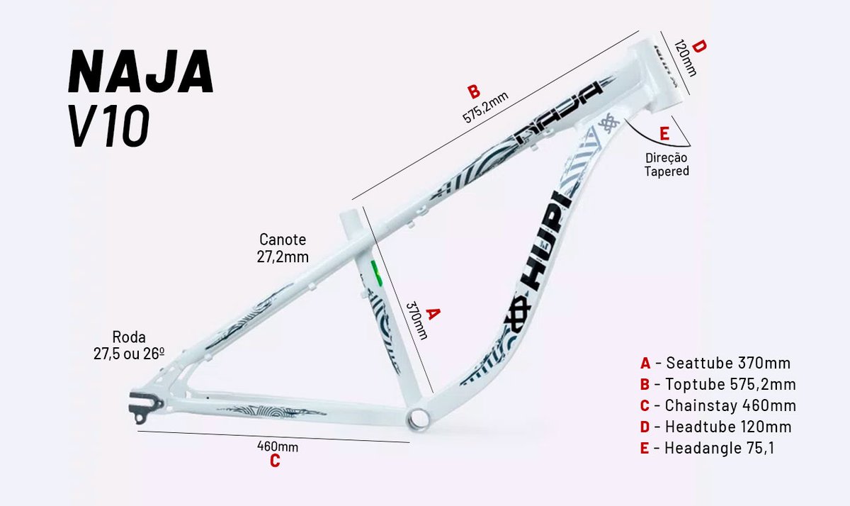 Quadro HUPI Naja V10 Branco Gancheira Horizontal