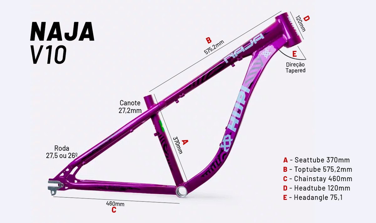 Quadro HUPI Naja V10 Roxo Gancheira Horizontal