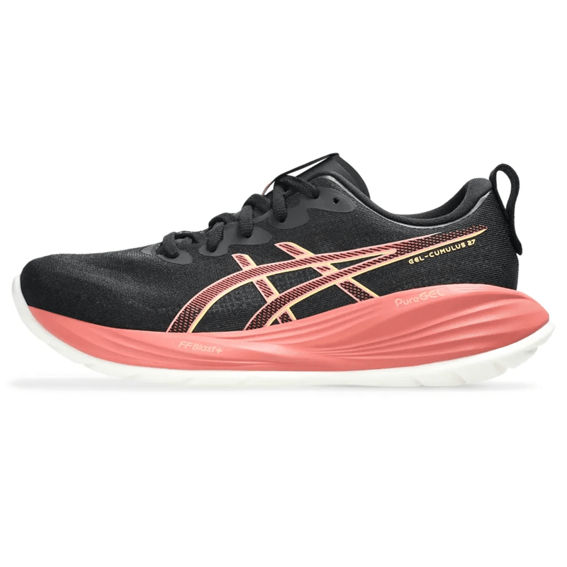 Tênis ASICS GEL-Cumulus 27 Feminino Preto/Coral Tênis ASICS GEL-Cumulus 27 Feminino Preto/Coral