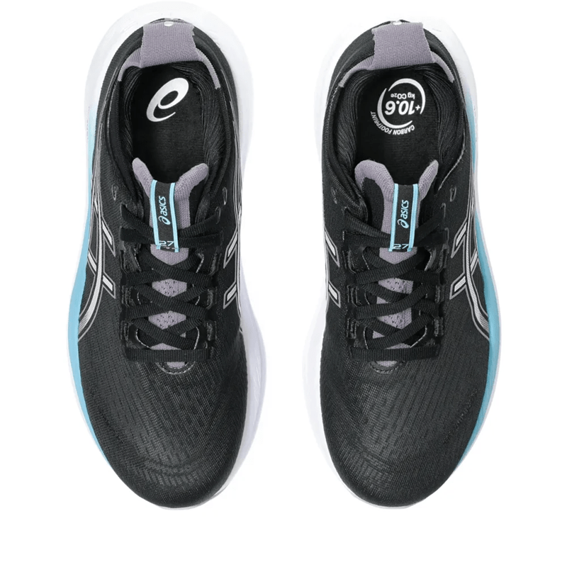 Tênis ASICS GEL-Nimbus 27 Feminino Preto/Azul Tênis ASICS GEL-Nimbus 27 Feminino Preto/Azul