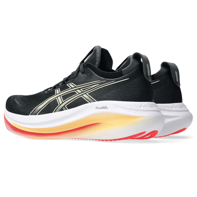 Tênis ASICS GEL-Nimbus 27 Masculino Preto/Laranja Tênis ASICS GEL-Nimbus 27 Masculino Preto/Laranja