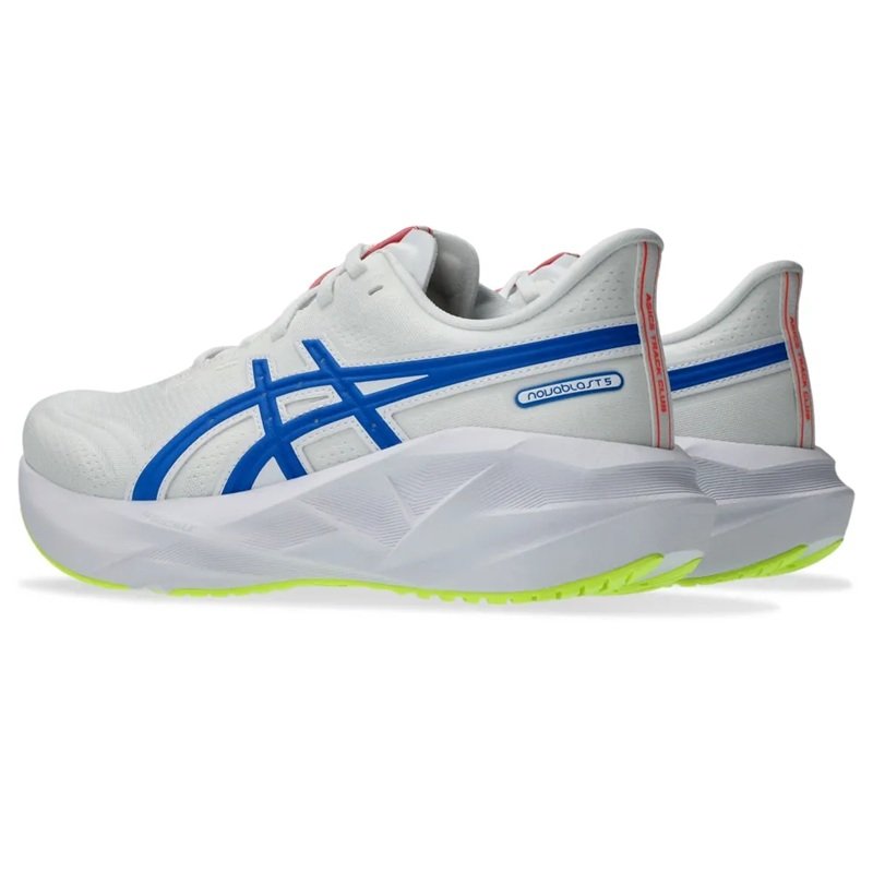 Tênis ASICS Novablast 5 ATC Feminino Branco/Azul Tênis ASICS Novablast 5 ATC Feminino Branco/Azul