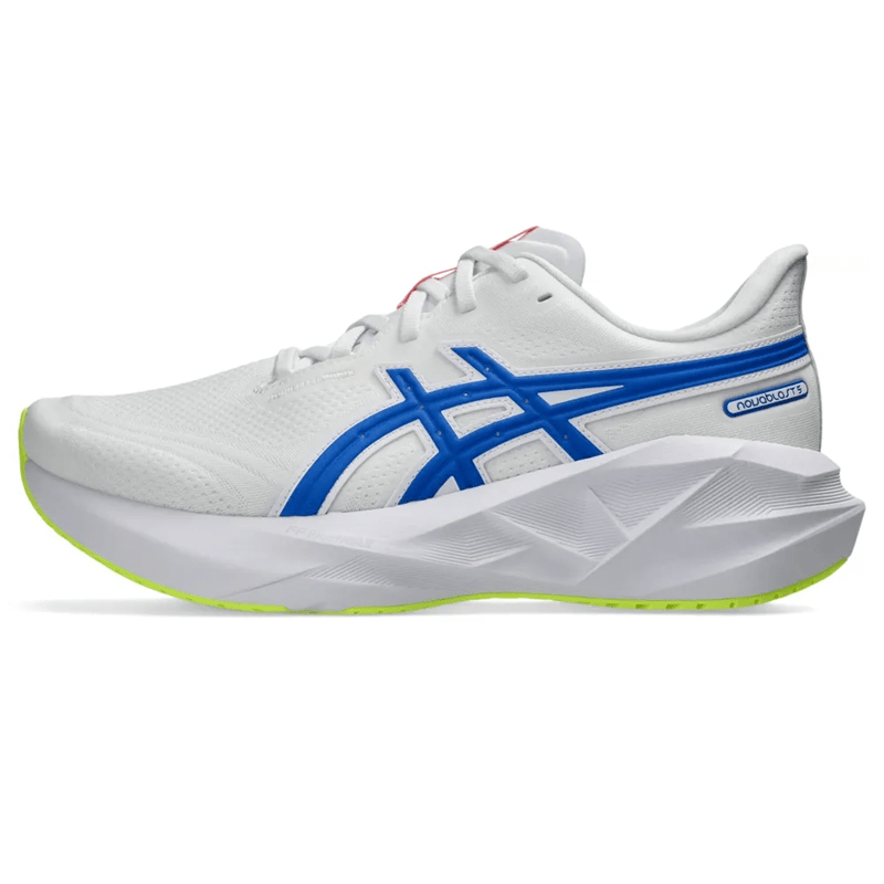 Tênis ASICS Novablast 5 ATC Masculino Branco/Azul Tênis ASICS Novablast 5 ATC Masculino Branco/Azul
