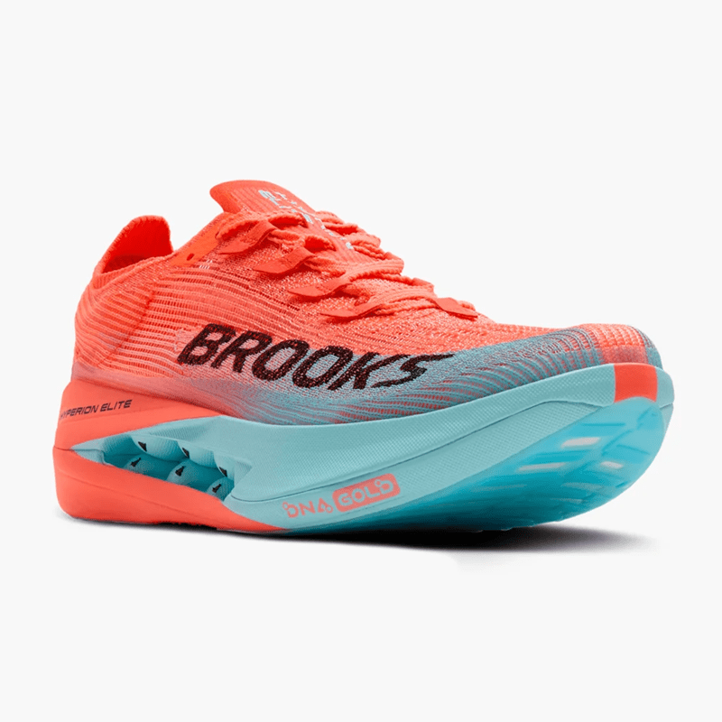 Tênis Brooks Hyperion Elite Laranja/Azul Tênis Brooks Hyperion Elite Laranja/Azul