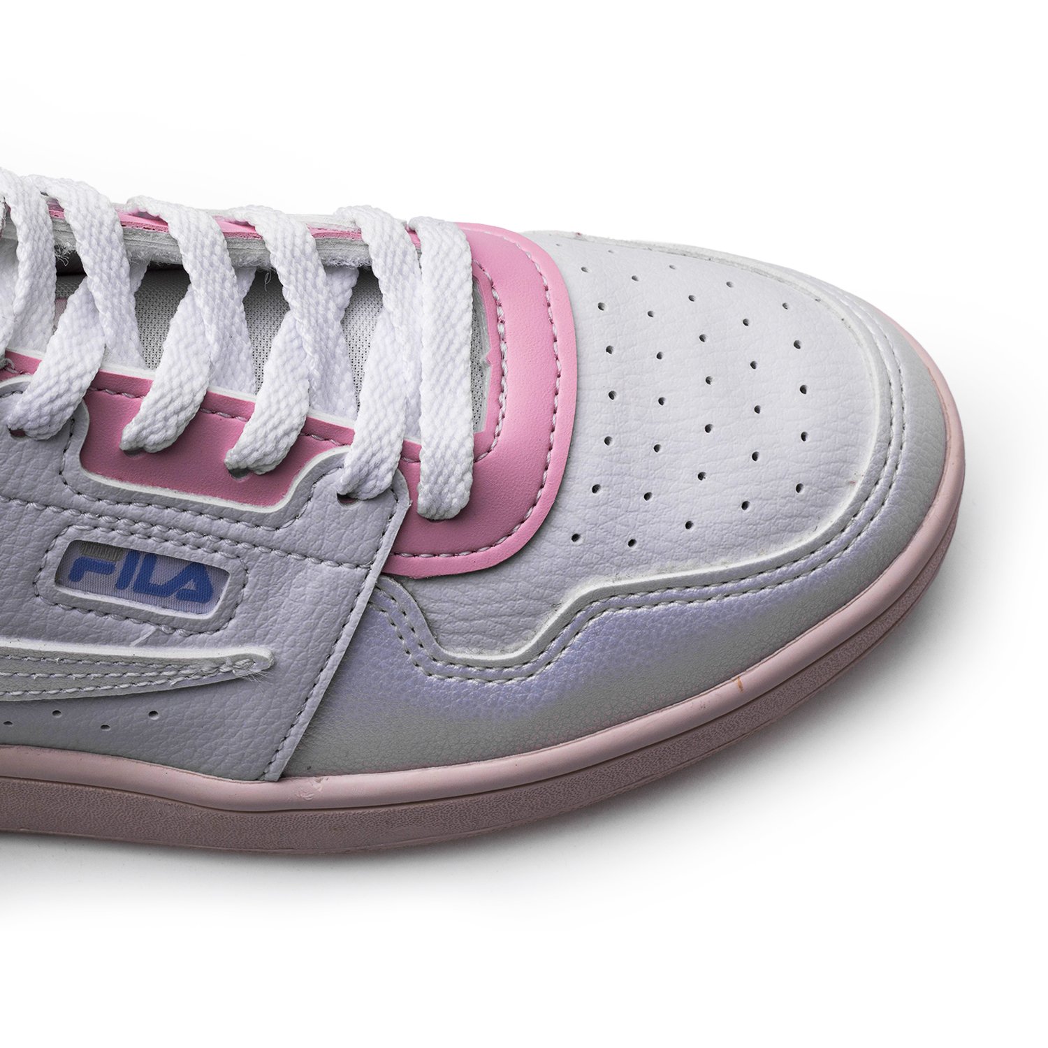 Tênis Fila ACD Classic Feminino Branco e Rosa Holografico Tênis Fila ACD Classic Feminino Branco e Rosa Holografico