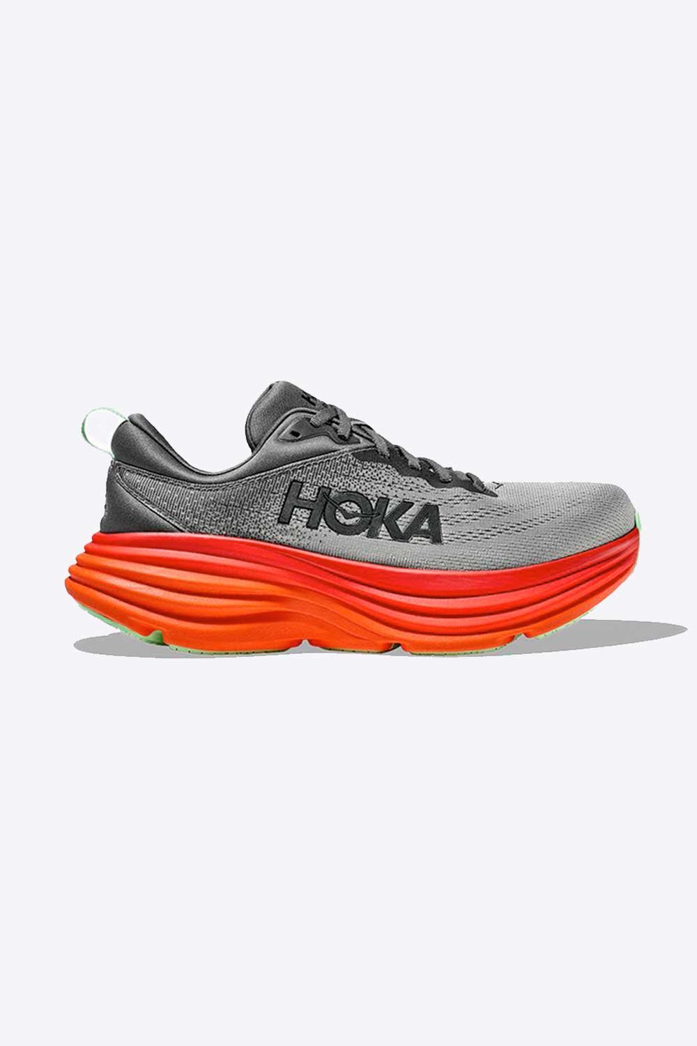 Tênis Hoka Bondi 8 Masculino Cinza e Laranja - Hupi B2B